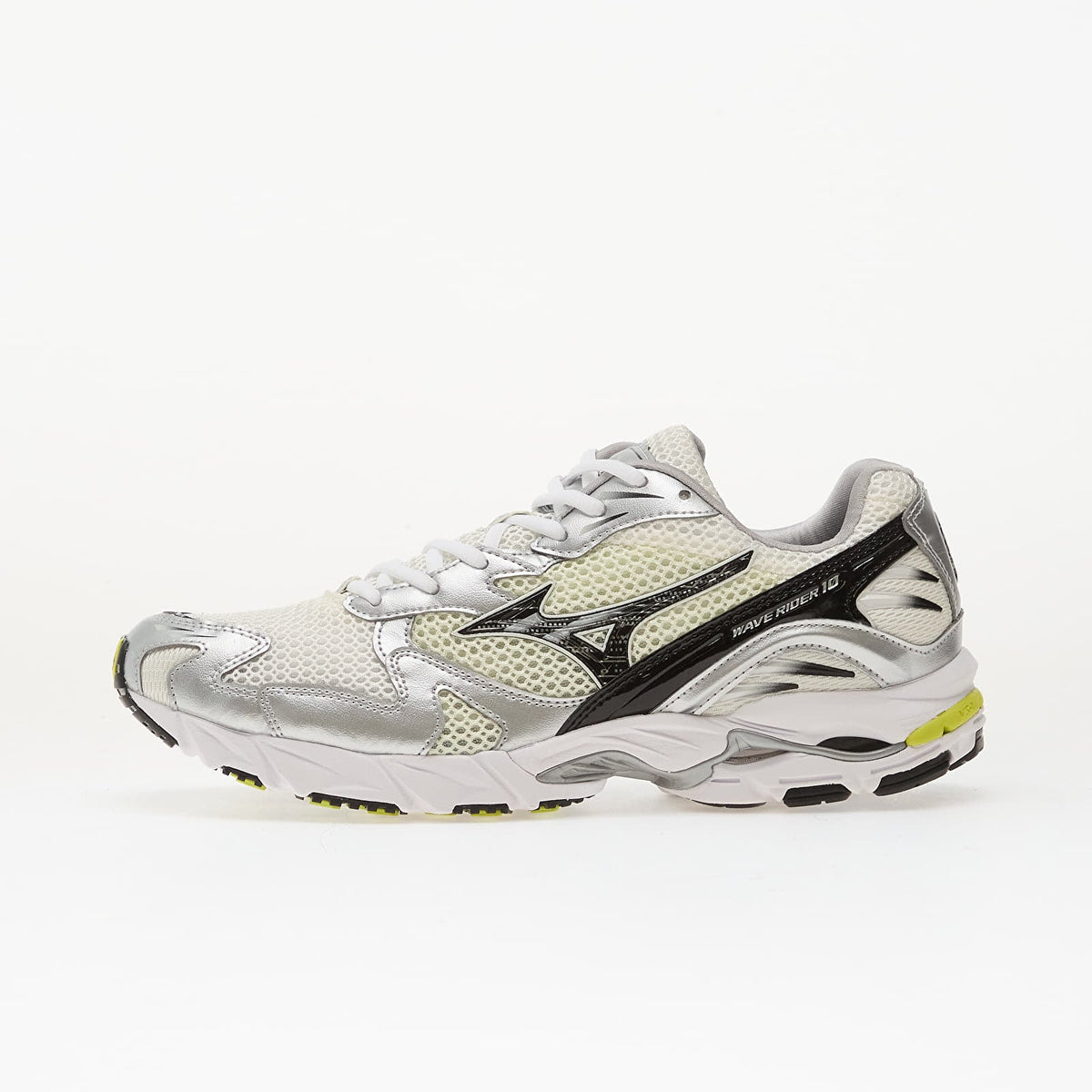 Mizuno Wave Rider 10 Snow White/ Black/ Sylvan Green